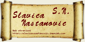 Slavica Nastanović vizit kartica